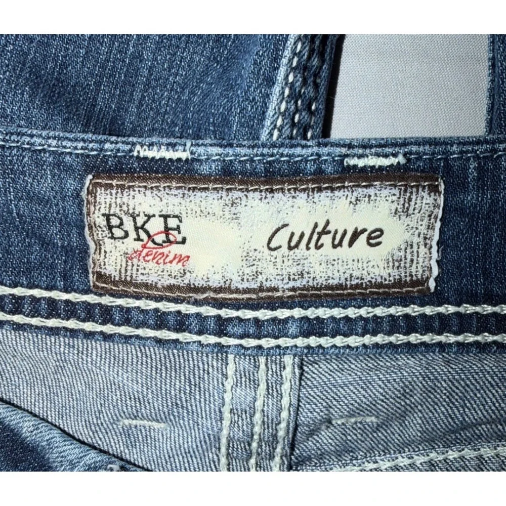BKE Culture Pettera Jeans Womens 28 Blue Contrast Stitch BKC1009 Y2K